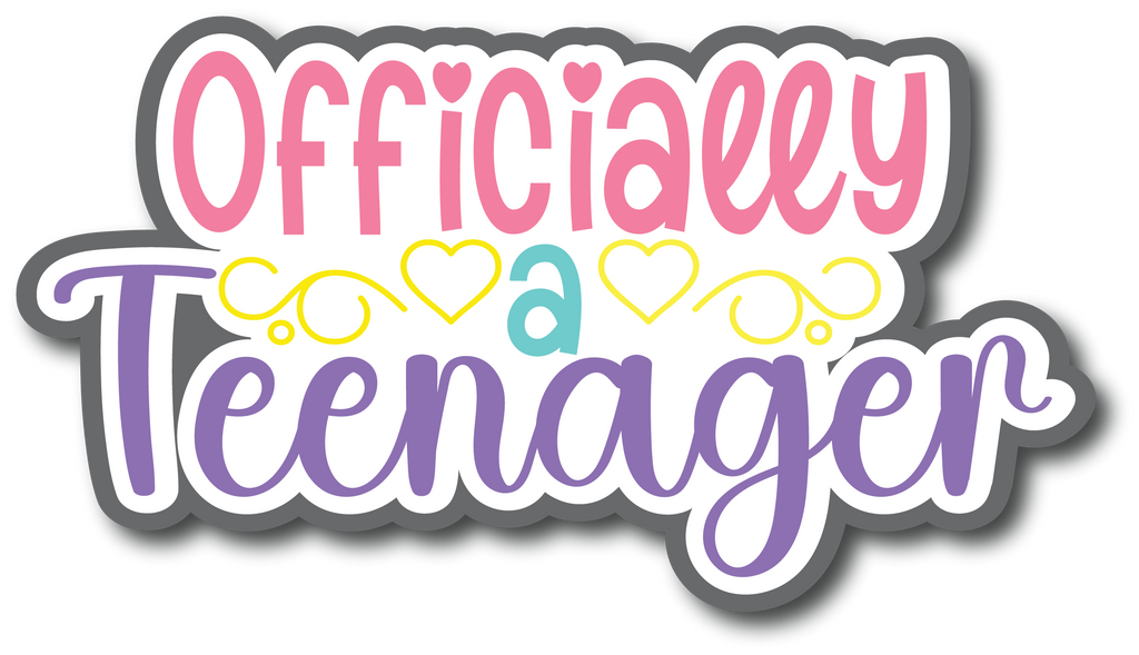 Officially a teenager scrapbook page title sticker autumn s crafty