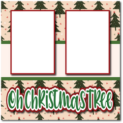 Oh Christmas Tree - Printed Premade Scrapbook Page 12x12 Layout