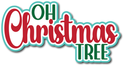 Oh Christmas Tree - Scrapbook Page Title Die Cut