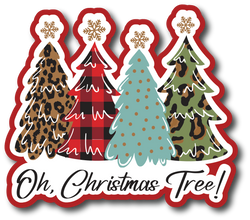 Oh Christmas Tree - Scrapbook Page Title Die Cut