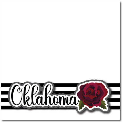 Oklahoma - Printed Premade Scrapbook Page 12x12 Layout