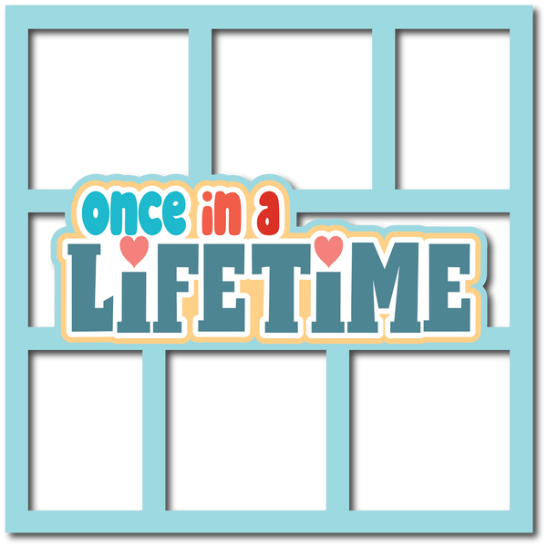 Once in a Lifetime - 6 Frames - Scrapbook Page Layered Overlay Kit