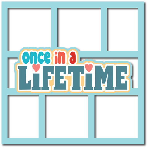 Once in a Lifetime - 6 Frames - Scrapbook Page Layered Overlay Kit