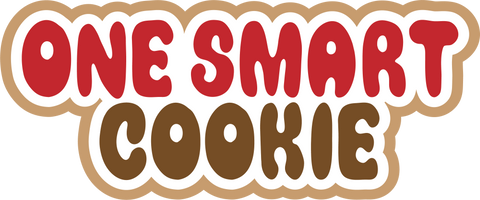 One Smart Cookie - Scrapbook Page Title Die Cut