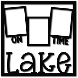 On Lake Time - 3 Frames - Scrapbook Page Overlay