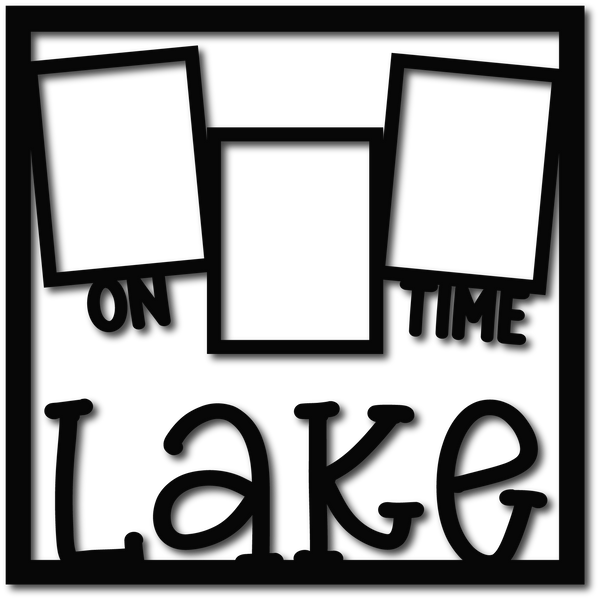 On Lake Time - 3 Frames - Scrapbook Overlay - Digital Cut File - SVG - INSTANT DOWNLOAD