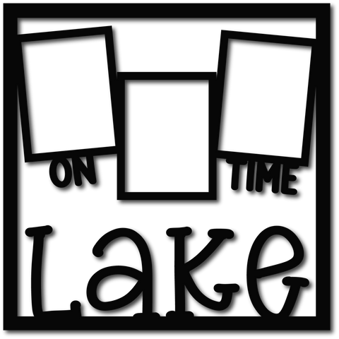 On Lake Time - 3 Frames - Scrapbook Overlay - Digital Cut File - SVG - INSTANT DOWNLOAD