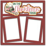 On the Christmas Train- 2 Frames - Scrapbook Page Layered Overlay Kit