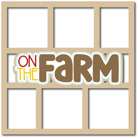 On the Farm - 6 Frames - Scrapbook Page Layered Overlay Kit