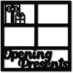 Opening Presents - 4 Frames - Digital Cut File - SVG - INSTANT DOWNLOAD