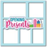 Opening Presents - 5 Frames - Scrapbook Page Layered Overlay Kit