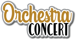 Orchestra Concert - Scrapbook Page Title Sticker