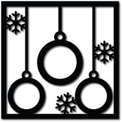 Christmas Ornaments - Scrapbook Page Overlay