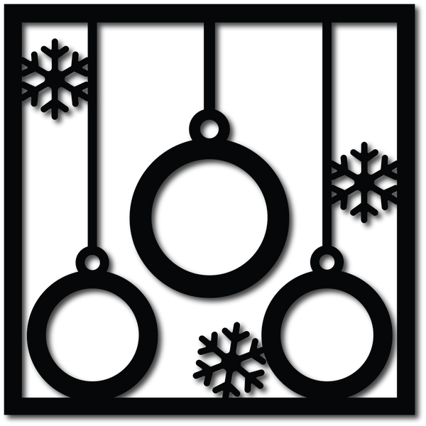 Christmas Ornaments - Scrapbook Overlay - Digital Cut File - SVG - INSTANT DOWNLOAD