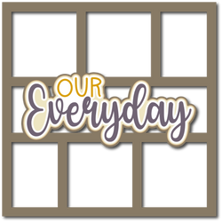 Our Everyday - 6 Frames - Scrapbook Page Layered Overlay Kit