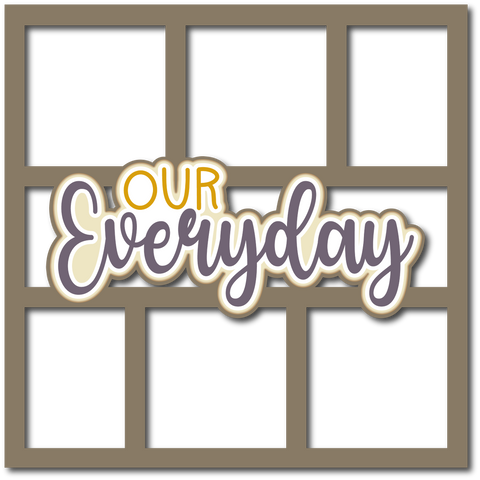 Our Everyday - 6 Frames - Scrapbook Page Layered Overlay Kit