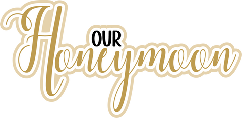 Our Honeymoon - Scrapbook Page Title Sticker