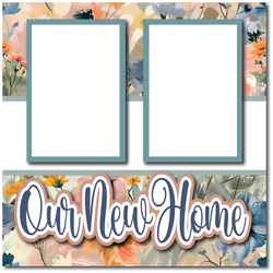 Our New Home - Printed Premade Scrapbook Page 12x12 Layout