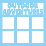 Outdoor Adventures - 6 Frames - Scrapbook Page Overlay Die Cut - Choose a Color