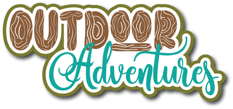 Outdoor Adventures - Scrapbook Page Title Die Cut