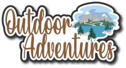 Outdoor Adventures - Scrapbook Page Title Sticker