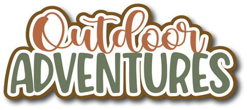 Outdoor Adventures - Scrapbook Page Title Sticker