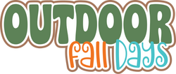 Outdoor Fall Days - Scrapbook Page Title Die Cut