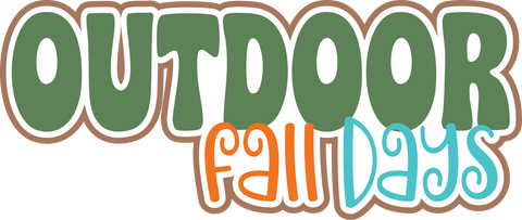 Outdoor Fall Days - Scrapbook Page Title Die Cut