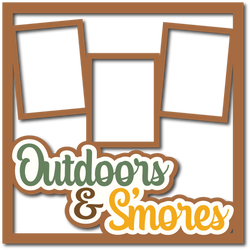 Outdoors & S'mores - Layered Overlay - Digital Cut File - SVG - INSTANT DOWNLOAD