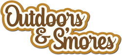 Outdoors & S'mores - Scrapbook Page Title Die Cut