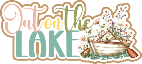 Out on the Lake - Scrapbook Page Title Sticker