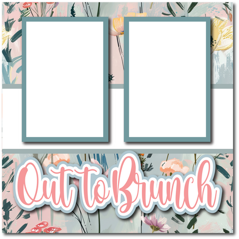 Out to Brunch - Printed Premade Scrapbook Page 12x12 Layout