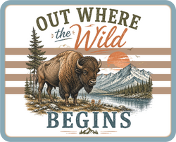 Out Where the Wild Begins - Scrapbook Page Title Die Cut