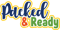 Packed & Ready - Scrapbook Page Title Sticker