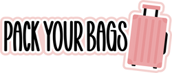 Pack Your Bags - Scrapbook Page Title Sticker