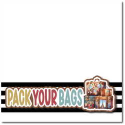 Pack Your Bags - Printed Premade Scrapbook Page 12x12 Layout