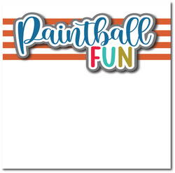 Paintball Fun - Printed Premade Scrapbook Page 12x12 Layout