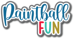 Paintball Fun - Scrapbook Page Title Sticker