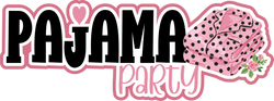 Pajama Party - Scrapbook Page Title Sticker