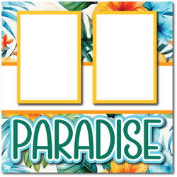 Paradise - Printed Premade Scrapbook Page 12x12 Layout