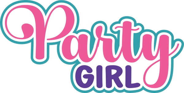 Party Girl - Scrapbook Page Title Sticker