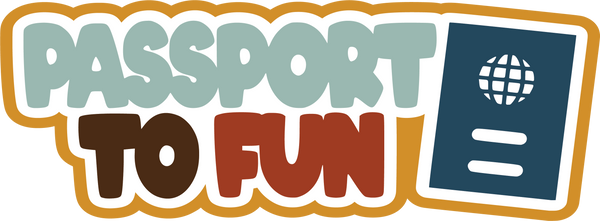 Passport to Fun - Scrapbook Page Title Die Cut