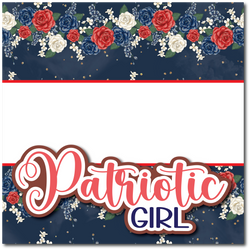 Patriotic Girl - Printed Premade Scrapbook Page 12x12 Layout