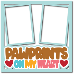 Pawprints on My Heart - Layered Overlay - Digital Cut File - SVG - INSTANT DOWNLOAD