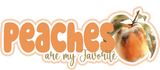 Peaches are My Favorite - 6 Frames - Scrapbook Page Layered Overlay Kit