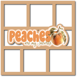 Peaches are My Favorite - 6 Frames - Scrapbook Page Layered Overlay Kit