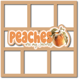 Peaches are My Favorite - 6 Frames - Scrapbook Page Layered Overlay Kit