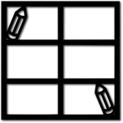 Pencils - 6 Frames - Digital Cut File - SVG - INSTANT DOWNLOAD