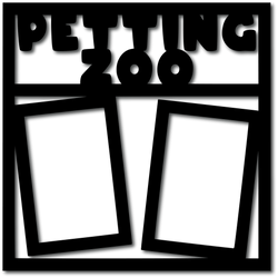 Petting Zoo - 2 Vertical Frames - Digital Cut File - SVG - INSTANT DOWNLOAD