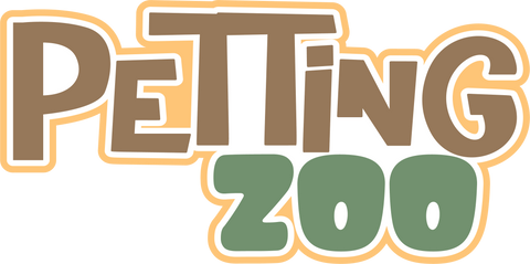 Petting Zoo - Scrapbook Page Title Sticker